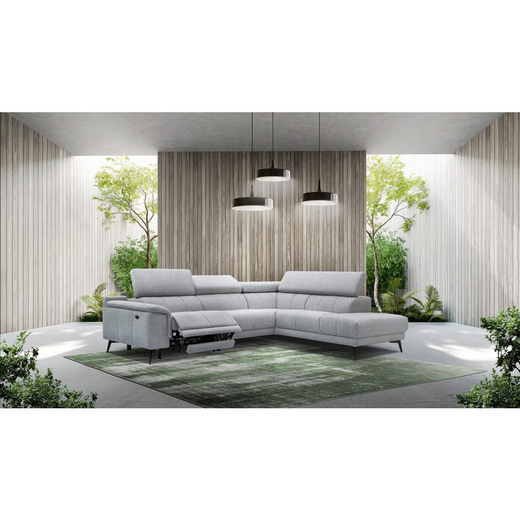 Thumbnail - Courtois Laville Ecksofa, Silber, Textil, L-Form, Ottomane rechts,L-Form, 290x228 cm, Wohnzimmer, Sofas & Couches, Wohnl...