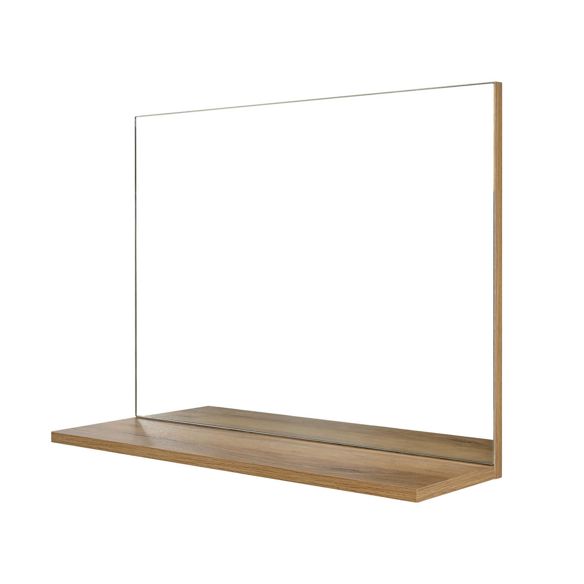 SCHUHSCHRANK aus Spanplatte 140x35x139cm in Natur mit Sitzbank & Spiegel - Naturfarben, Holzwerkstoff (140/139/35cm) - Modfu