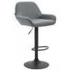BARHOCKER Lederlook grau - Schwarz/Grau, Textil/Metall (51/89/52cm) - CLP