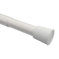 SPANNSTANGE/DUSCHVORHANGSTANGE Serrofix 80-130 cm, 26/23 mm Ø Weiß - Weiß, Kunststoff/Metall (130cm) - INTERDECO