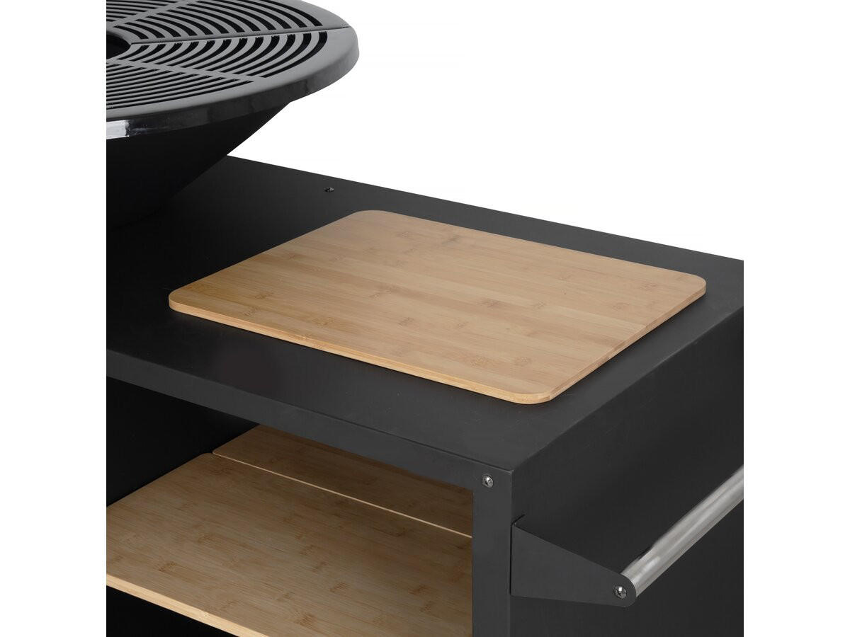 HOLZKOHLENGRILL maréchal Schwarz - Schwarz, Metall (81/124/142cm) - Habitat Garten