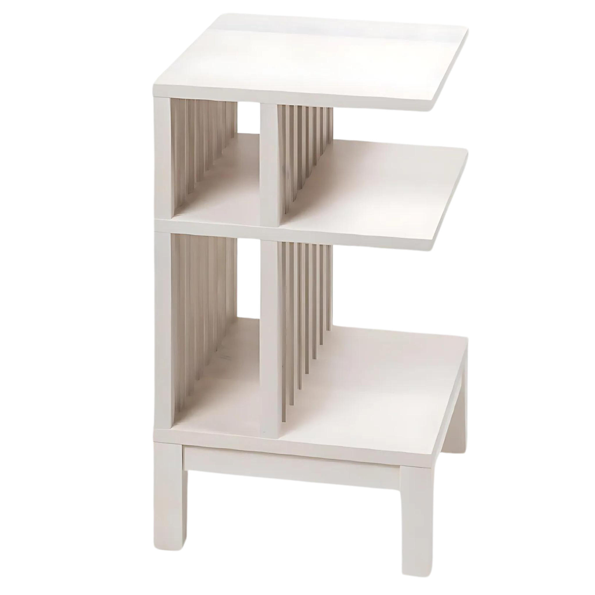 NACHTTISCH Celine, weiße Birke, 37,5/37,5/65 cm - Weiß, Holz (37.5/65/37.5cm) - WOODEK