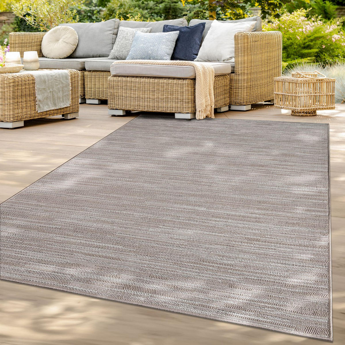 OUTDOORTEPPICH Boho Hellcreme Beige 80 x 250 cm - Creme, Kunststoff (80/250cm) - TT Home