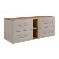 WASCHBECKUNTERSCHRANK CLASSIC 140 cm mit Arbeitsplatte Farbe: Eichen Craft mit einem Regal Kaschmir - Kaschmir/Eichefarben, Holzwerkstoff (140/58/46cm) - Rodan