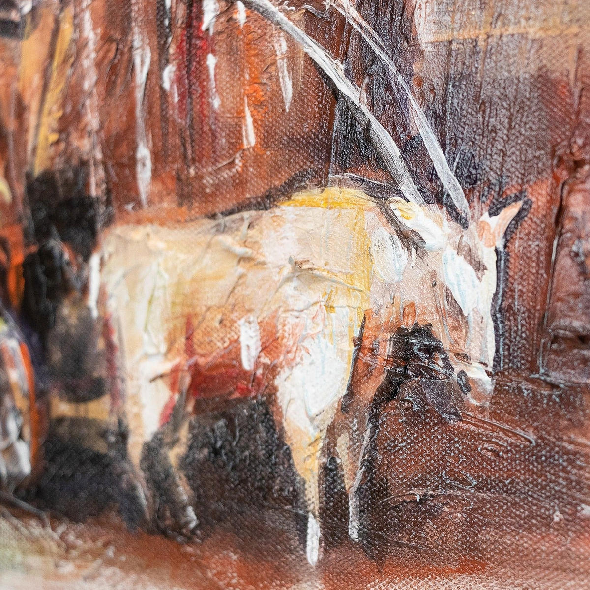 GEMÄLDE Stadtpassage auf Keilrahmen 140x70 cm - Multicolor, Holz (140/70cm) - YS-art gallery