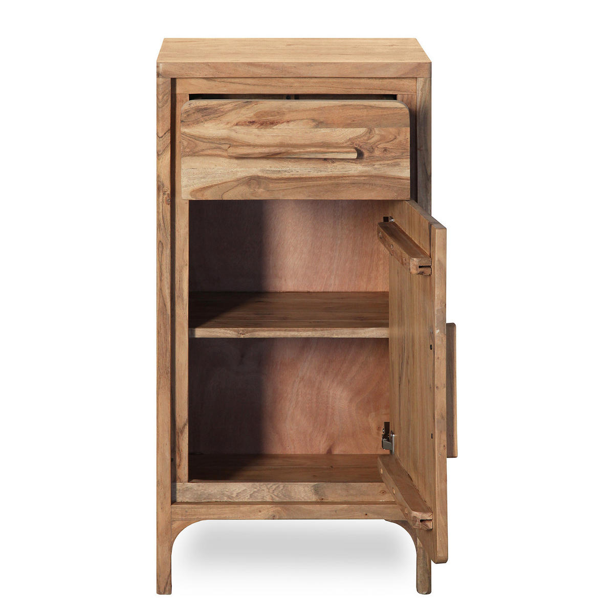 MASSIVER UNTERSCHRANK - Massivholz Akazie - Akaziefarben, Holz (44/87/32cm) - home24