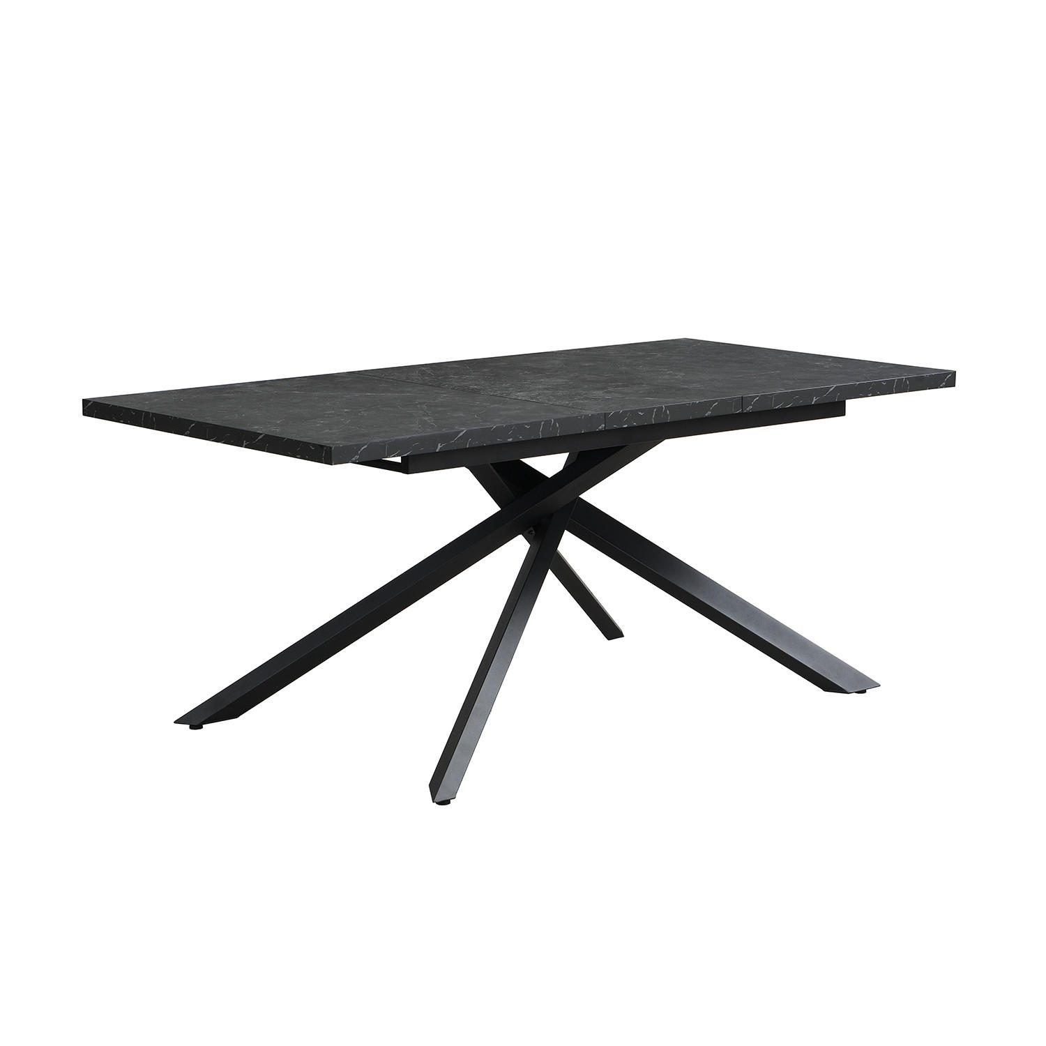 AUSZIEHTISCH MALTEX 140-220/90/76 cm - Anthrazit/Schwarz, Metall (90/140/76cm) - DUBI Möbel