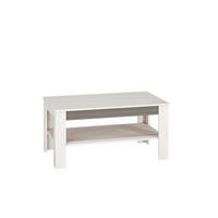 COUCHTISCH Blanco Pinie weiß / grau 114 / 67 / 56cm - Weiß, Holz/Holzwerkstoff (67/114/56cm) - Feldmann-Wohnen