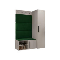 GARDEROBEN-SET Medi II - Kaschmir/Schwarz, Holzwerkstoff/Kunststoff (40/191/50cm) - MIRJAN24