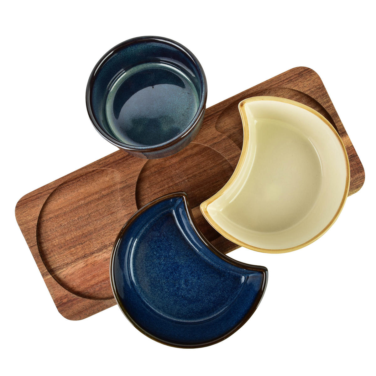 SERVIERSCHALEN Modern Kitchen Blau 26.5/11/5 cm Porzellan - Blau, Keramik (11/5/26.5cm) - Mondex