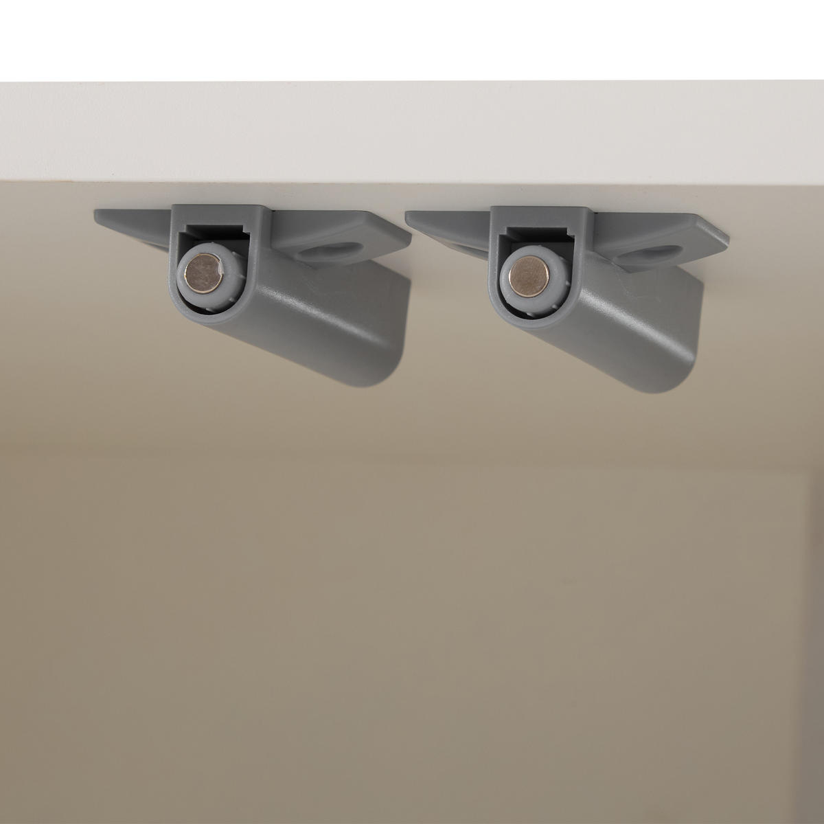 SCHUHSCHRANK mit verstellbaren Fächern & Massivholzbeinen, Holzoptik, Einheitsgröße / Spanplatte - Weiß, Holzwerkstoff/Metall (90/100/35cm) - EVRYAE