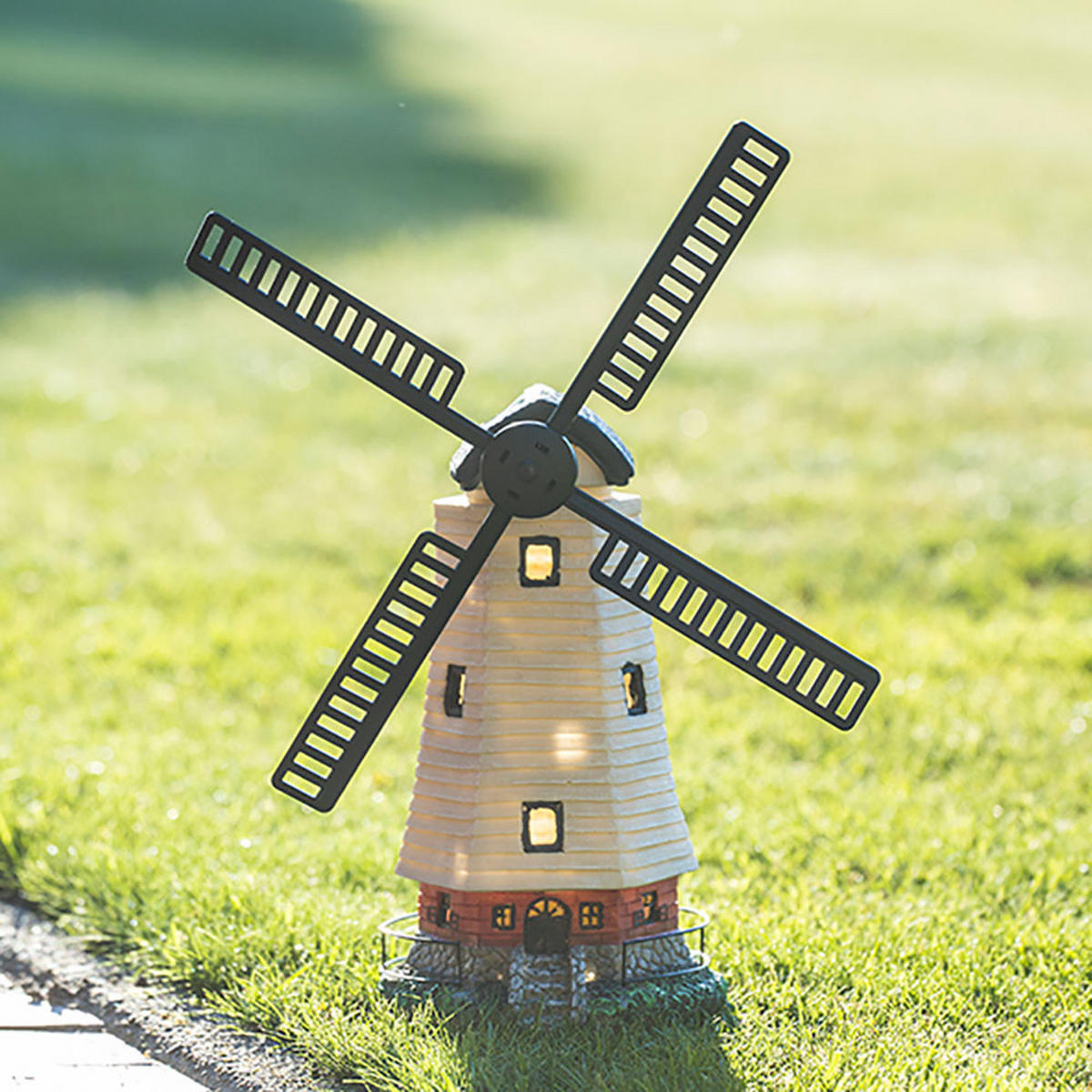 LED AUSSENLEUCHTE Windmühle Bunt Kunststoff - Multicolor, Kunststoff (19/42/51cm)