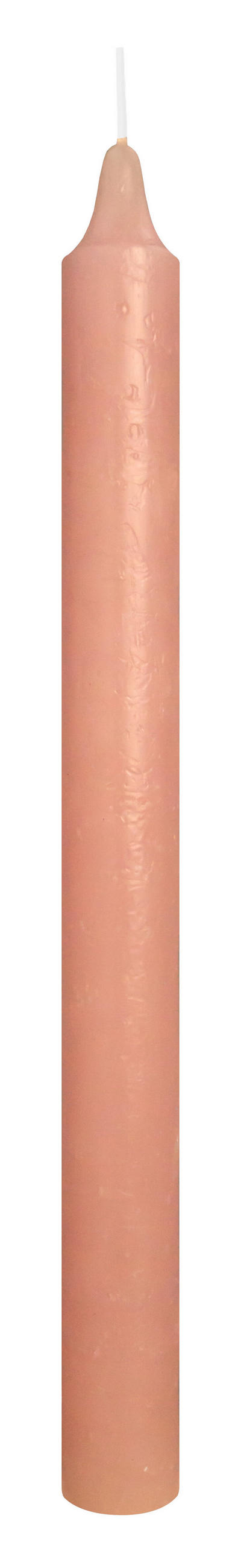 MARBLE Leuchterkerzen durchgefärbt Rosenholz 250 x 22 mm, 20er Set - Rosa, Paraffin (2.2/25/25cm) - Wiedemann Kerzen