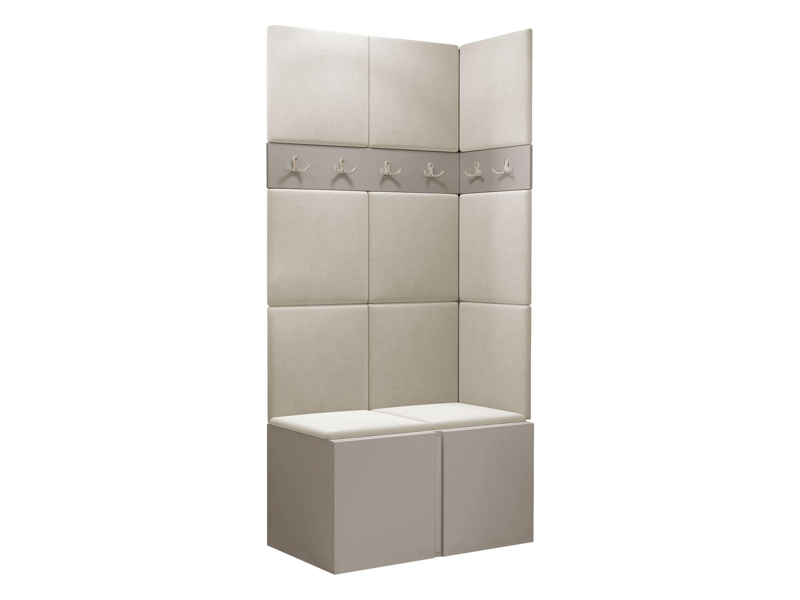 GARDEROBEN-SET Orion I - Kaschmir/Beige, Holzwerkstoff/Kunststoff (84/186/46cm) - MIRJAN24