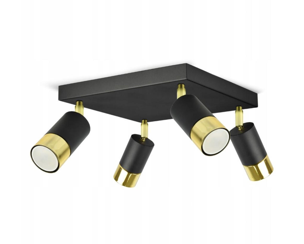 DECKENLEUCHTE Milano Tube - Goldfarben/Schwarz, Metall (25/25/18cm) - kiki design