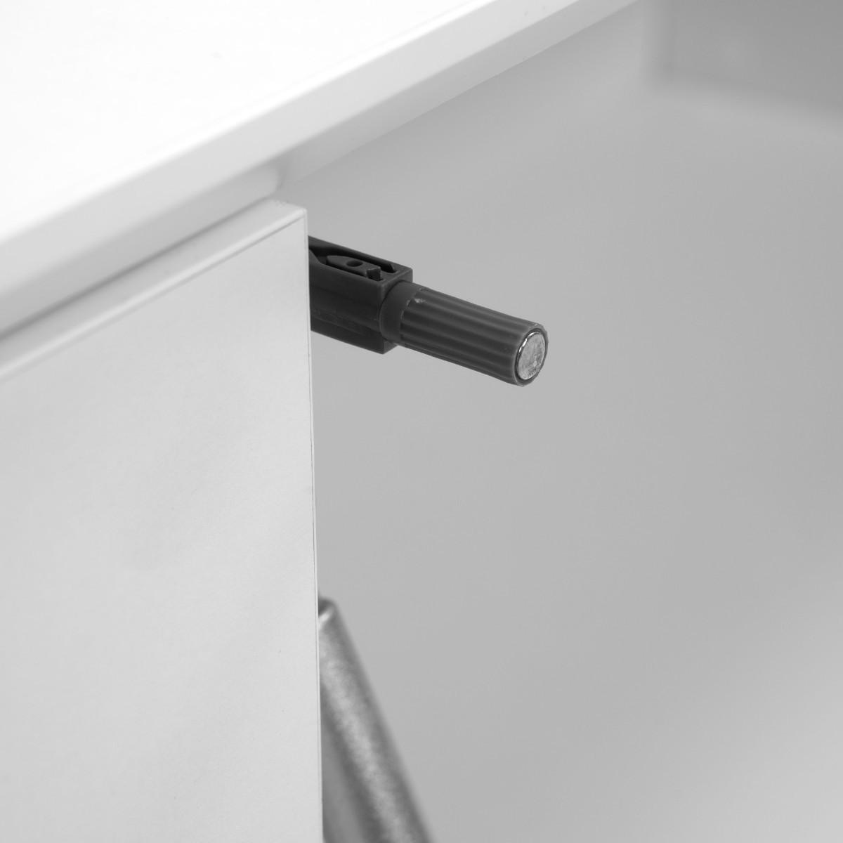 SIDEBOARD mit 2 Abattants 43/240/22 cm - Weiß, Holzwerkstoff (240/22/43cm) - Calicosy