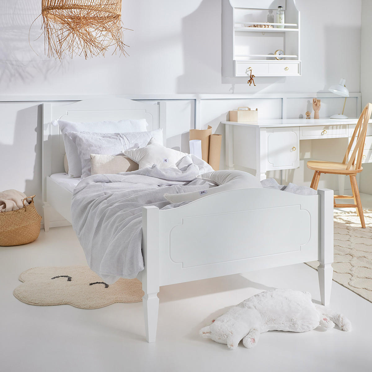 BETT 90/200 Royal Weiß - Weiß, Holzwerkstoff (90/200cm) - Petits-meubles