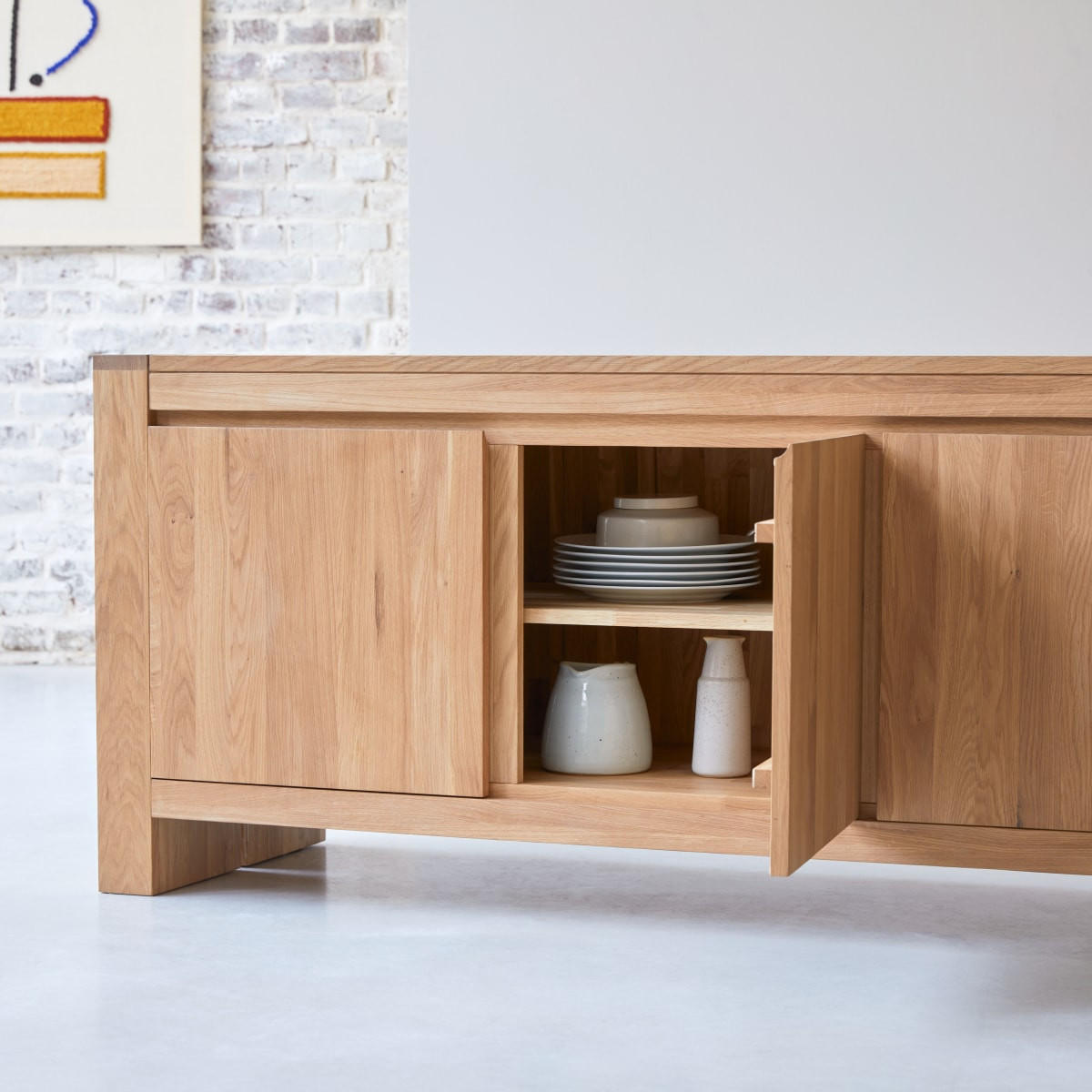 SIDEBOARD Eden Natur aus Eiche - Naturfarben, Holz (210/70/50cm) - Tikamoon