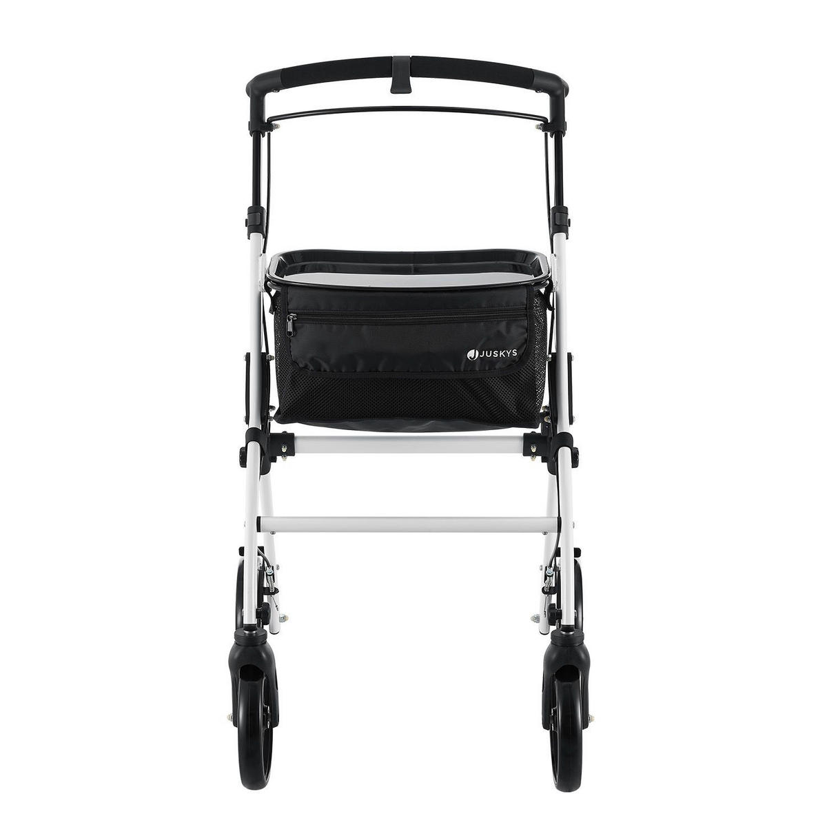 WOHNUNGSROLLATOR Aktiv weiß mit Transporttasche - Weiß, Metall (66/90/56cm) - Juskys