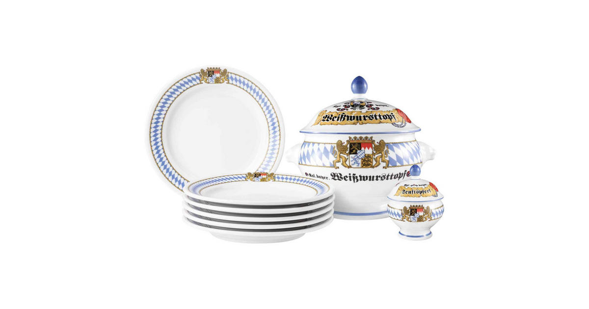 Seltmann Weiden WEISSWURST-SET Compact Bayern bunt 8er Set jetzt nur online ➤