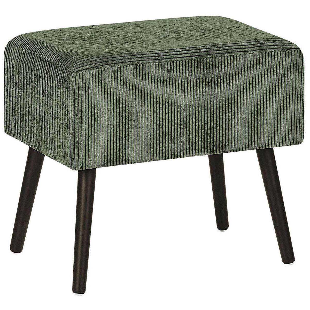 ÉJJELISZEKRÉNY zöld Kordbársony Bőrönd dizájn Eurostar - fekete/zöld, textil (50/46/35cm) - Beliani
