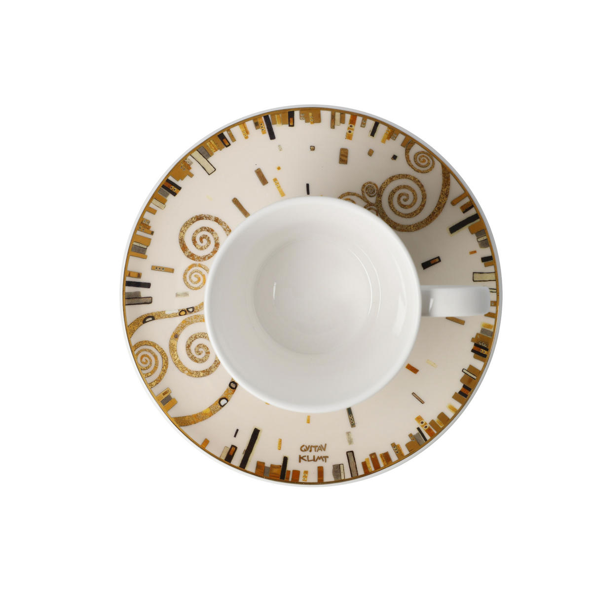 KÜNSTLERTASSE Gustav Klimt - Der Kuss, Fine Bone China, Bunt, 150 ml - Multicolor, Keramik (0.15L) - Goebel