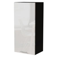 KÜCHENHÄNGESCHRANK Essen W4/45 Weiß Hochglanz / Schwarz Matt 45 / 32,5 / 96cm - Weiß Hochglanz/Schwarz, Holz/Holzwerkstoff (45/96/32.5cm) - Feldmann-Wohnen