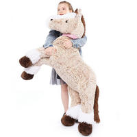 STOFFTIER Pferd 120 cm Hellbraun - Braun, Textil (30/120cm)