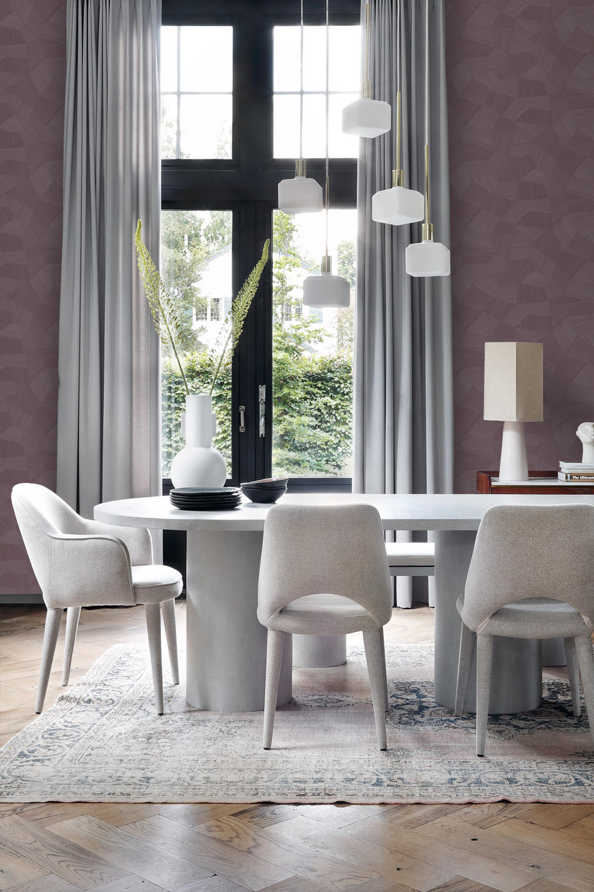 TAPETE 3D-Muster 50 x 900 cm - Lila, Papier (50/900cm) - Origin Wallcoverings