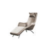 RELAXLIEGE CAVAL Hellgrau Leder - Silberfarben/Hellgrau, Leder/Metall (79/95/157cm) - KAWOLA