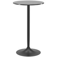 BARTISCH Stehtisch Esstisch Runder Tresentisch für Wohnzimmer, Ø60 x 102 cm - Schwarz, Kunststoff (60/102/60cm) - HOMCOM