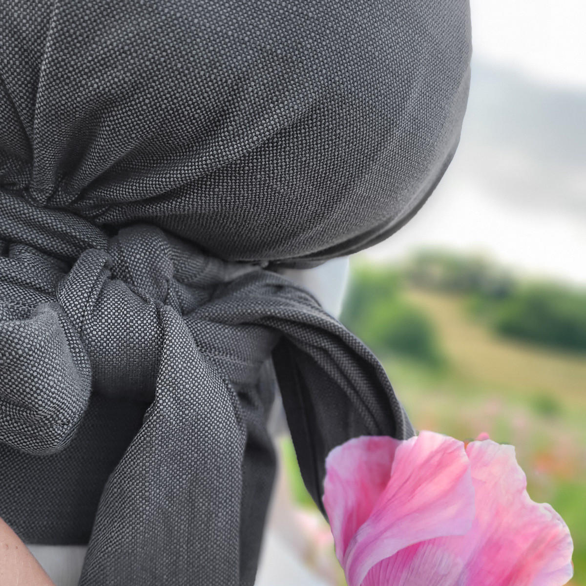 BABYTRAGE Hop-Tye Advanced - Dunkelgrau, Textil (26.5/7.2/38.5cm) - Hoppediz