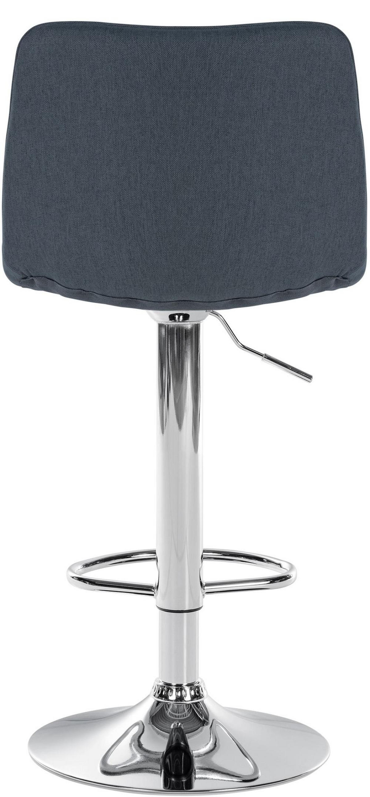 BARHOCKER 2er Set Stoff dunkelgrau - Dunkelgrau, Textil/Metall (45/89/46cm) - CLP