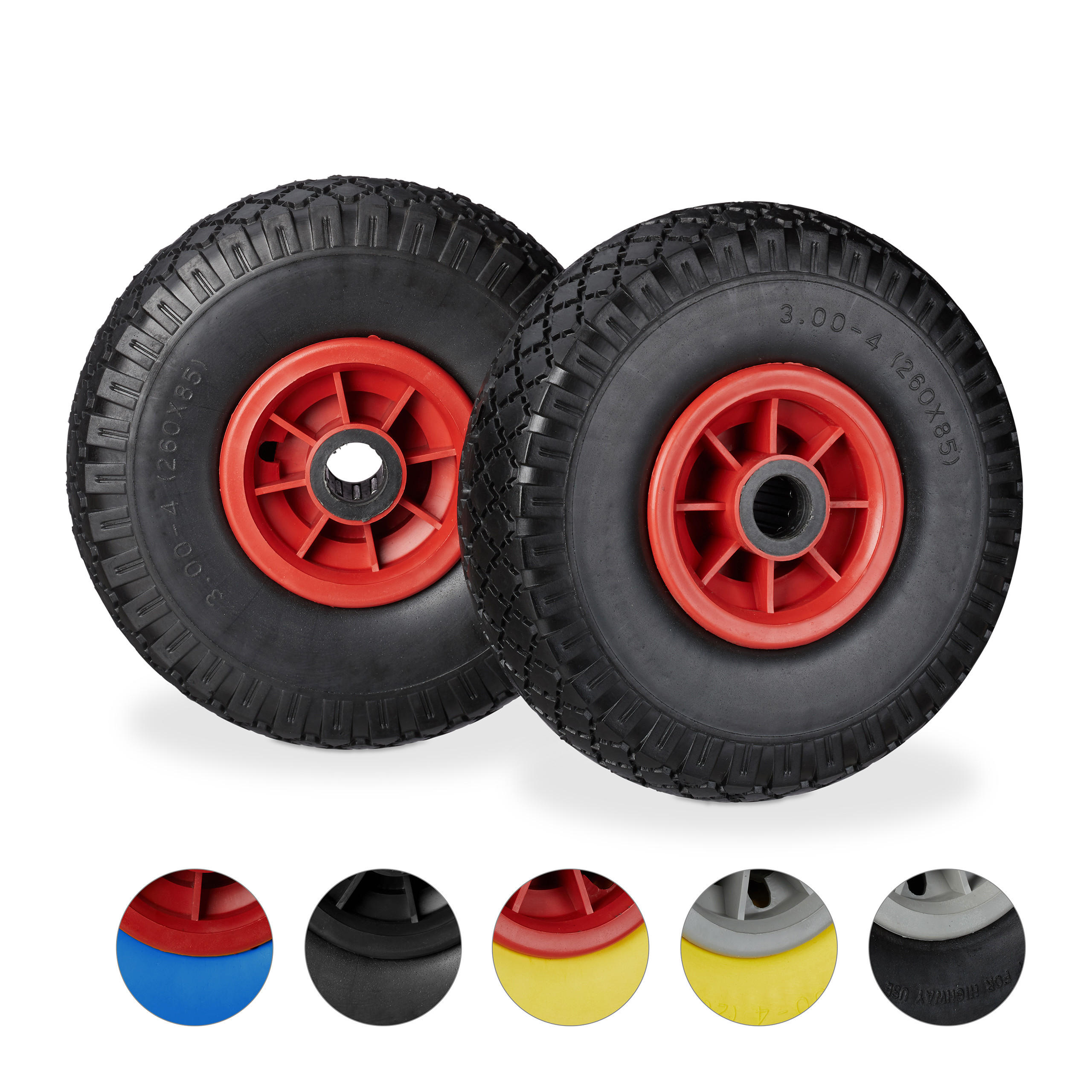 ROATĂ Negru-Roșu Set-2 jantă din plastic 26 cm