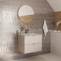 BADMÖBEL-SET 2-TLG. Durango-56 - Beige, Holzwerkstoff (61/190/46cm) - Lomado