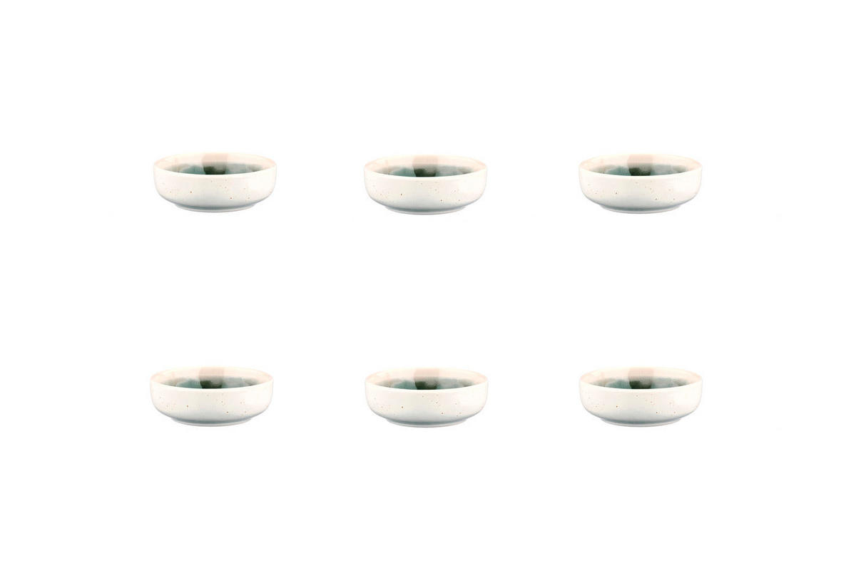 SCHALEN Oxygen Ø9cm - 6er-Set - Graugrün - Grün, Keramik (9cm) - Björn