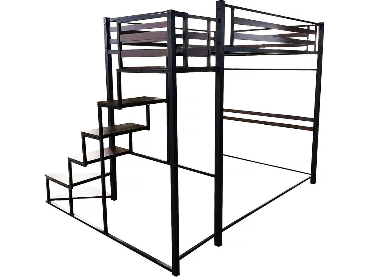 ETAGENBETT lena Schwarz - Schwarz, Metall (190/140cm) - Habitat Garten