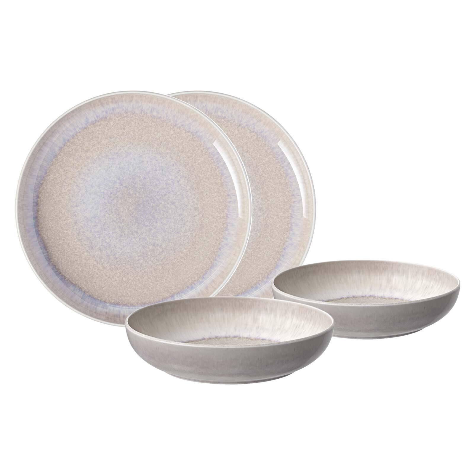 TAFEL-SET Perlemor Sand beige 4er Set - Beige, Keramik (28/22/38cm) - like.Villeroy & Boch