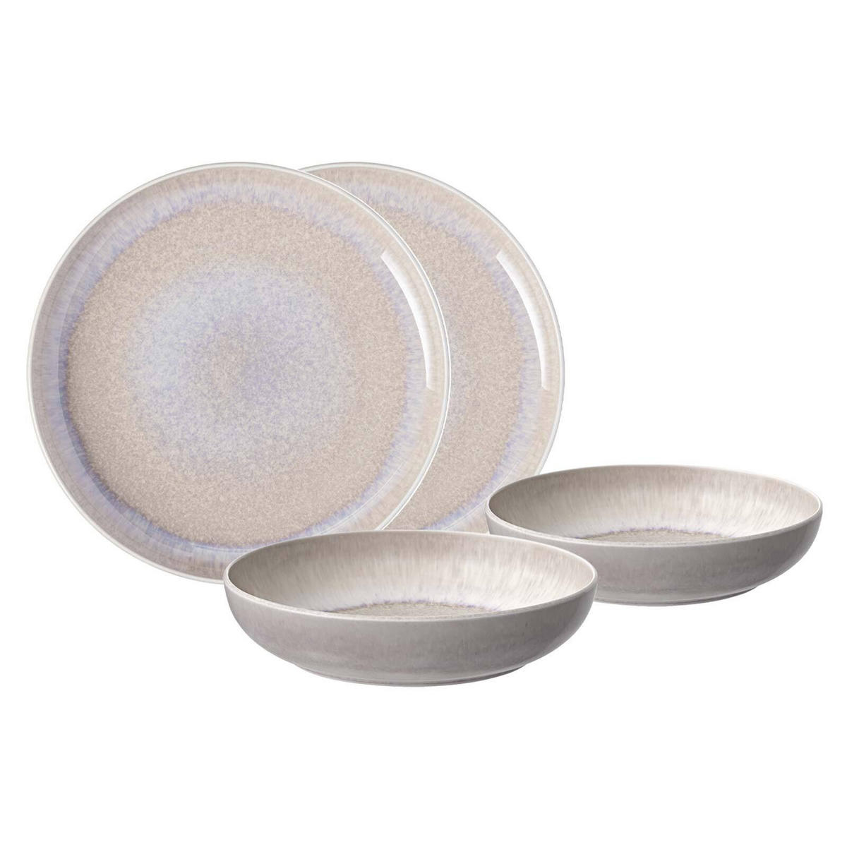 TAFEL-SET Perlemor Sand beige 4er Set - Beige, Keramik (28/22/38cm) - like.Villeroy & Boch