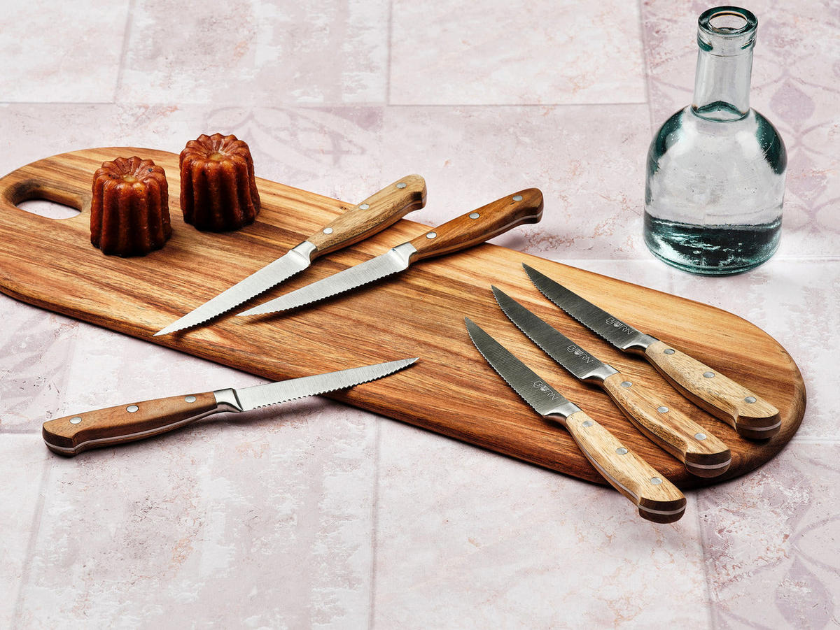 STEAKMESSER Jakob - 6er-Set - Silberfarben, Metall (22cm) - Björn