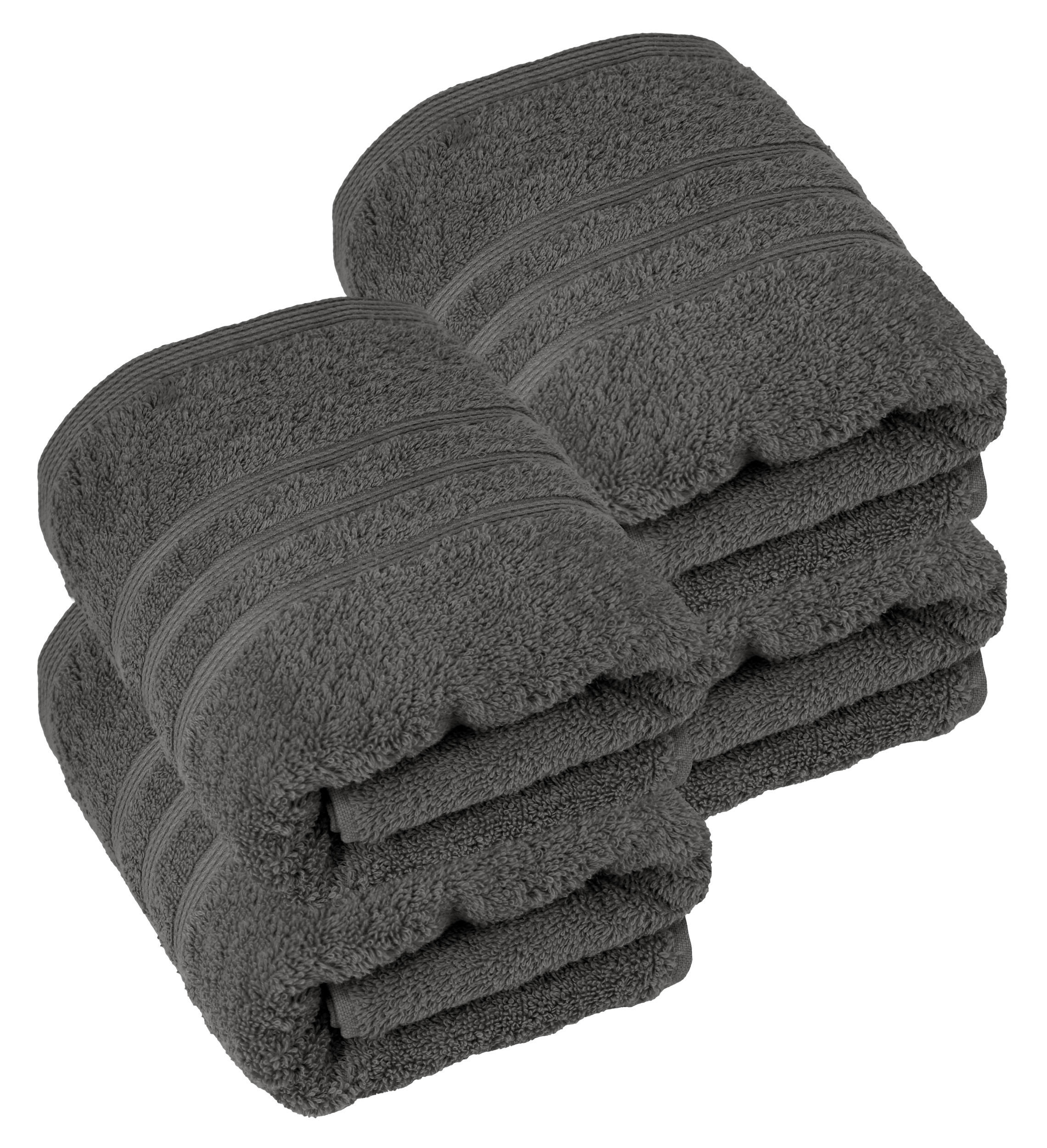 HANDTUCH 50x100 cm London Anthrazit Grau 4er Set - Anthrazit, Textil (50/100cm) - Lashuma