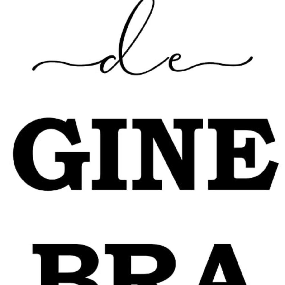 POSTER Set mit 4 Gin TypografieStil A4 Rahmenlos - Klar, Papier (29.7/3cm) - Nacnic