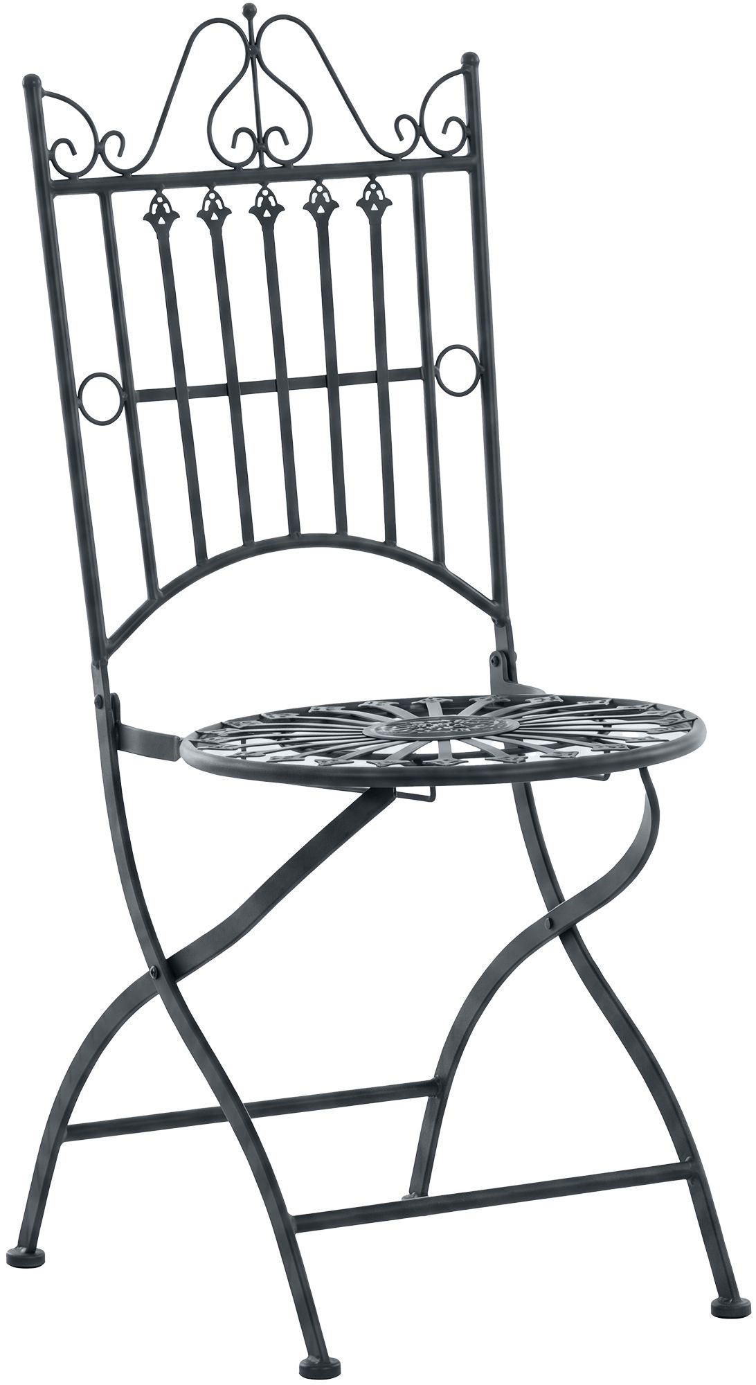 CLP Gartenklappstuhl Anthrazit 39x94x53 cm
