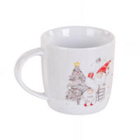 BECHER mit Wichtelmännchen Fiete 330 ml 12,5/8,7/8,7 cm - Weiß, Keramik (8.7/8.7/12.5cm) - Boltze Home