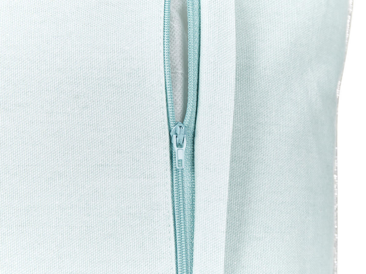 DEKOKISSEN Blau 45/45 cm Ceramium - Blau/Weiß, Textil (45/45/10cm) - Beliani