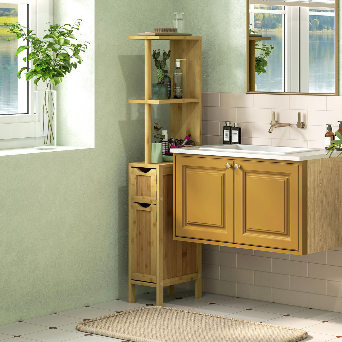 HOCHSCHRANK DE-12430 18/30/120 cm Natur - Naturfarben, Holzwerkstoff (30/120/18cm) - ComfortXL
