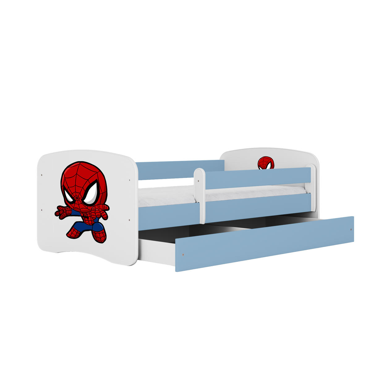 KINDERBETT Spiderman mit Schublade 160/80 90/61/164 - Blau, Holzwerkstoff (80/160cm) - RAUMHIRSCH FURNITURE