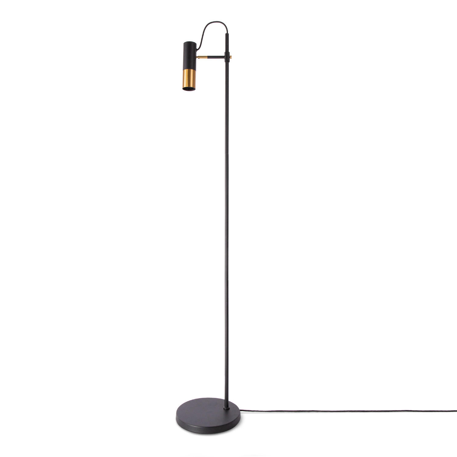 STEHLEUCHTE Fuoca - Schwarz, Metall (25/25/154cm) - Paco Home