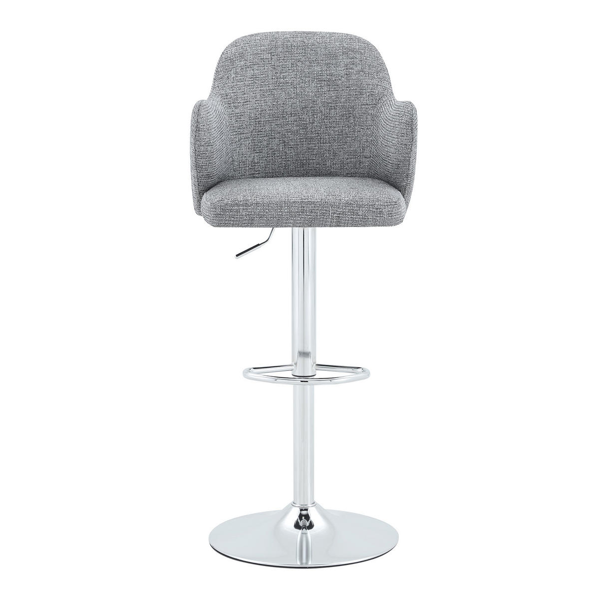 BARHOCKER DE-36717 2er-Set mit 360°-Drehung und Armlehnen Grau - Grau, Metall (37.6/118/45cm) - ComfortXL