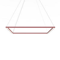 LED-HÄNGELEUCHTE - Rot, Metall (90/90/100cm) - Lumicom